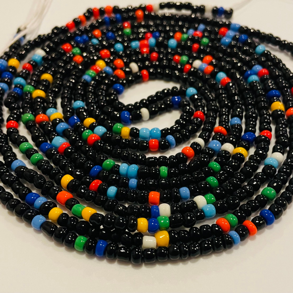 Onyx Rainbow - Pre-Fab Collection Waist Beads